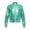 Blue Green, variant on Girls Bronzing Baseball Jacket Long Sleeve Varsity Coat Jazz Hip Hop Dance Outerwear Black 6