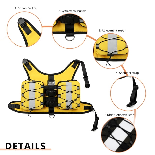 Mochila De Senderismo Para Perros Mochila de senderismo para perros Mochila impermeable para perros Accesorios para mascotas (Amarillo L)