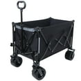 thumbnail image 3 of E-Western Foldable Garden Cart with Heavy-Duty Wheels & 480lbs Load Capacity – Portable Utility Wagon for Camping, Sports, & Groceries, Black, 3 of 14