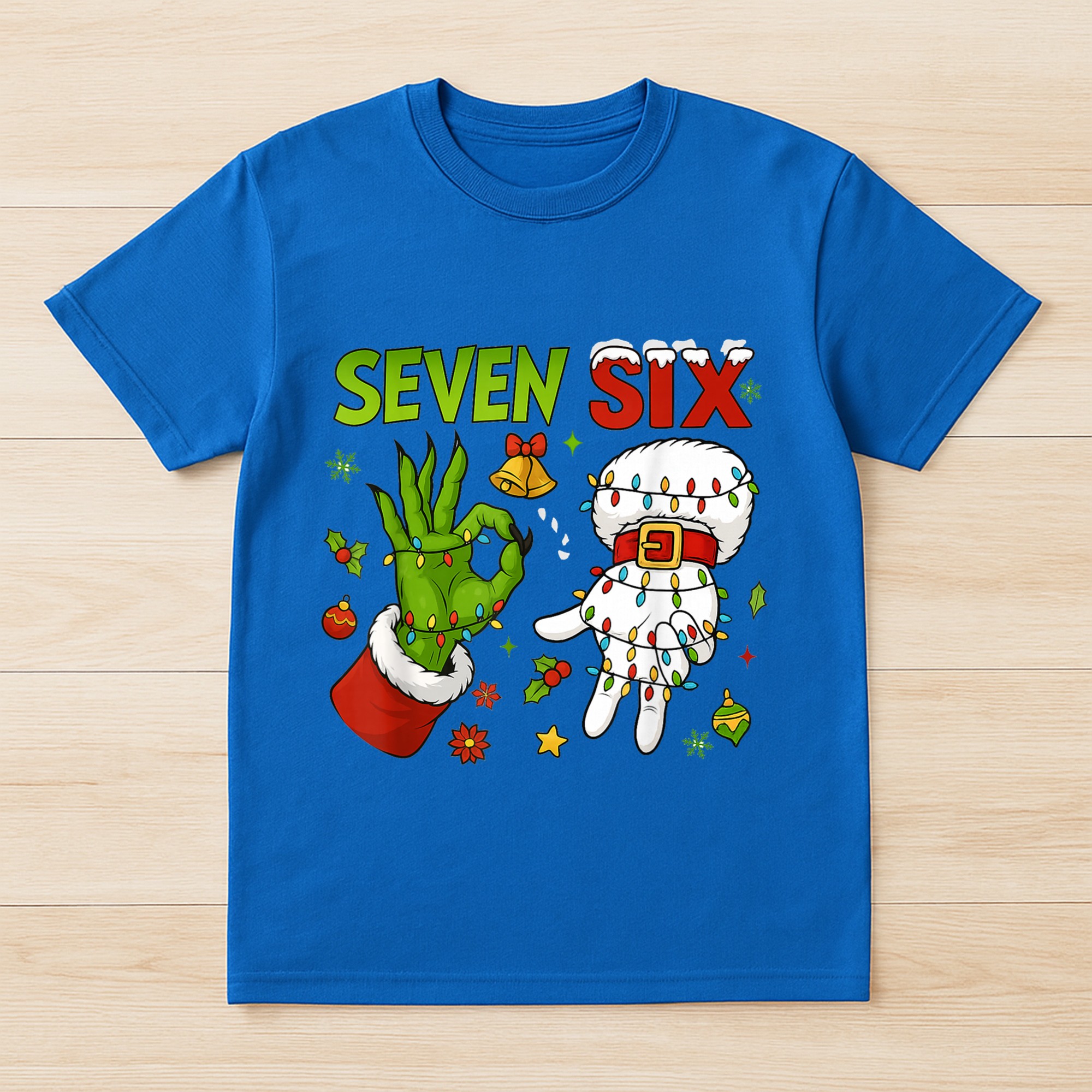Six Seven 67 Meme T-Shirt – Christmas Elf Humor Theme – Boys and Teens Gift