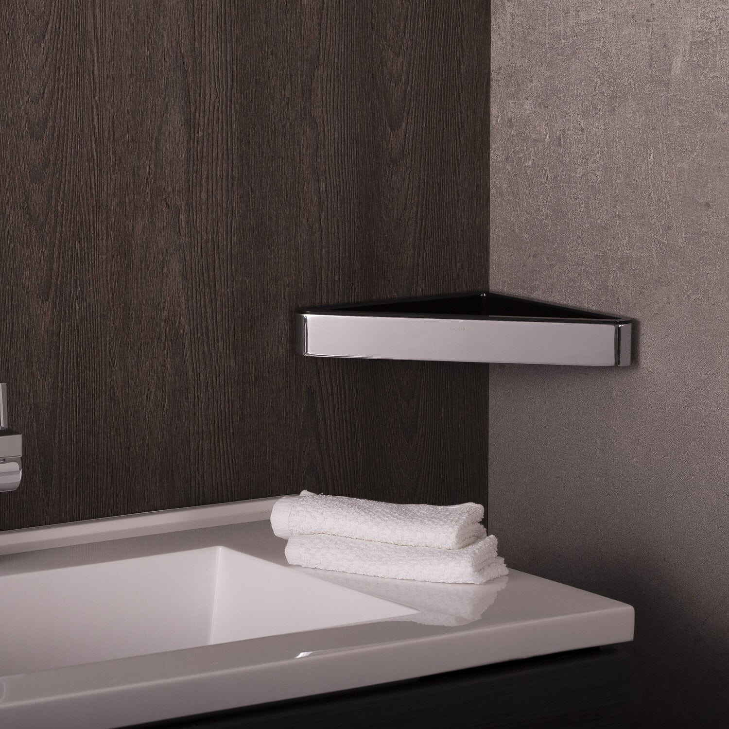 Karn Bathroom Wall Shelf, Overall Product Weight: 2 lb., Made in Spain,  modern European design, comics accessories will add a clean, sophisticated  look to any bathroom decor - Walmart.com