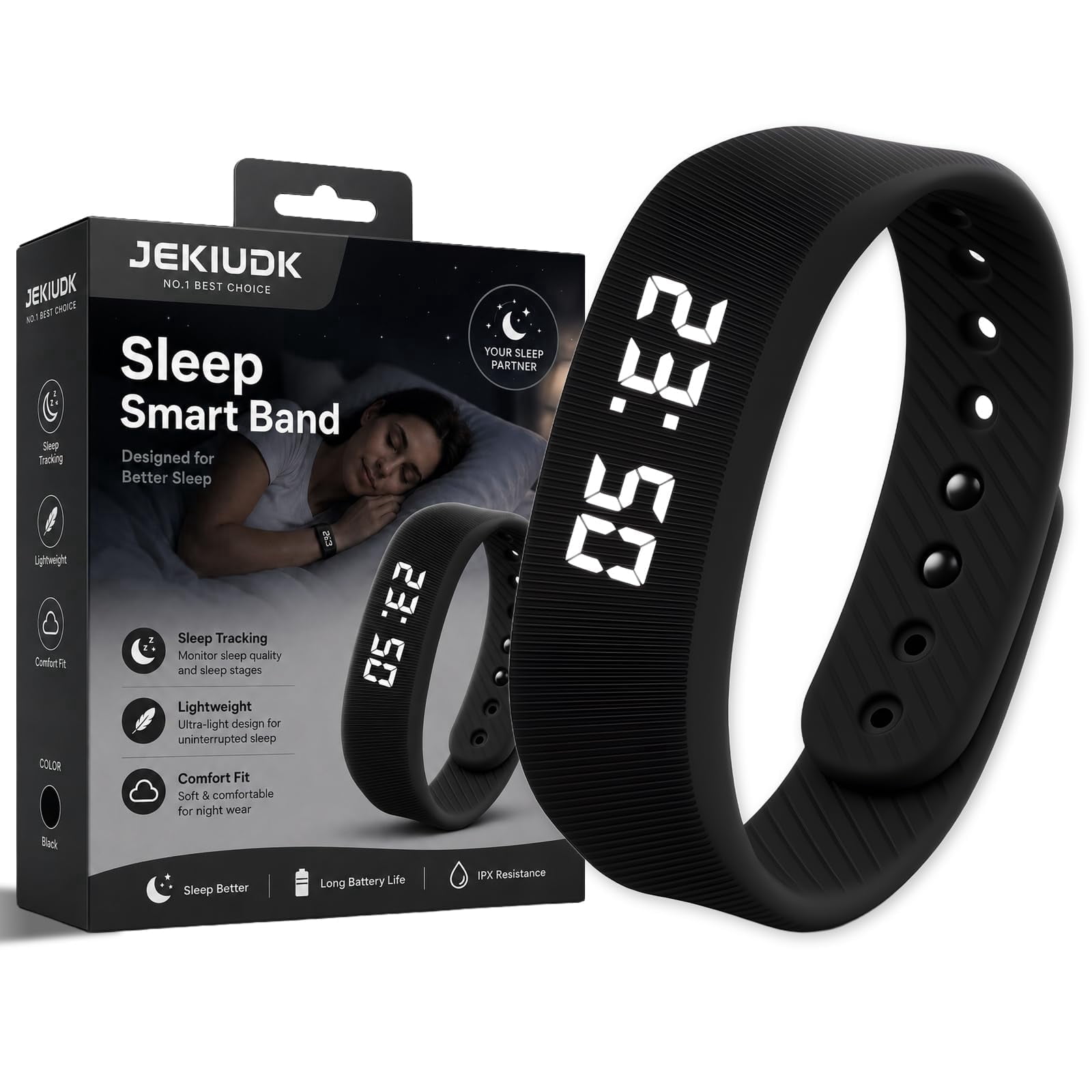 Vibrating Alarm Clock Watch for Heavy Sleepers, Silent Wake up Bracelet & Smart Wristband, Wearable Vibration Wrist Alarm, Non-Audible Sleep Wristband