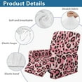 thumbnail image 5 of Xixirimido Pink Cheetah Leopard Pattern Recliner Slipcovers 4 Pieces Stretch Lazyboy Recliner Chair Cover Non Slip Recliner Couch Covers with Storage Pockets Furniture Protector, 5 of 8