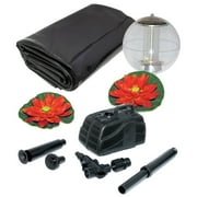 Koolscapes 400 Gal Starter Pond Kit with Fountain, 340 GPH Pump, Liner