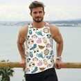 thumbnail image 6 of Pofeuu Cartoon Animals Print Men's Workout Tank Tops Sleeveless Muscle Gym Shirt Quick Dry-3X-Large, 6 of 7