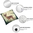 thumbnail image 6 of nygtbtfer  Forest Animals Pillow Covers  Set of 2 Deer Fox Rabbit Bear Decorative Pillows Case Polyester Linen Outdoor for Couch Sofa Room Home Decor White, 6 of 7