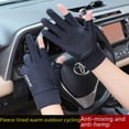 thumbnail image 3 of Guantes de pantalla táctil para hombres y mujeres, otoño e invierno, cálidos, para ciclismo al aire libre, guantes gruesos con medio dedo y terciopelo, 3 of 4