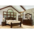 thumbnail image 4 of Gorgeous Transitional 3pc Bedroom Furniture Queen Size Bed 2x Nightstands Cherry Color Solid wood Posts HB FB, 4 of 10