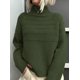 thumbnail image 2 of Suéter PRETTYGARDEN Cuello Alto Tejido Grueso Verde Militar XL, 2 of 6