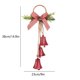 thumbnail image 3 of Adorno navideño colgante pequeño con campanitas, lazo de terciopelo, piñas y árbol de Navidad., 3 of 6