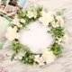 thumbnail image 5 of Bewildely Guirnalda de flores artificiales para puerta TureClos, decoración de simulación, de flores para fiesta de boda, adorno para el hogar guirnaldas blanco 40cm Bewildely HA9088-04B, 5 of 6