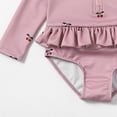 thumbnail image 5 of Gubotare Toddler Bathing Suit Girls Swimsuits One Piece Rash Guard Bathing Suit Long Sleeve Swimwear UPF 50+ Sun Protection with Zipper 3T 4T (Light Purple,3-4 Years), 5 of 7