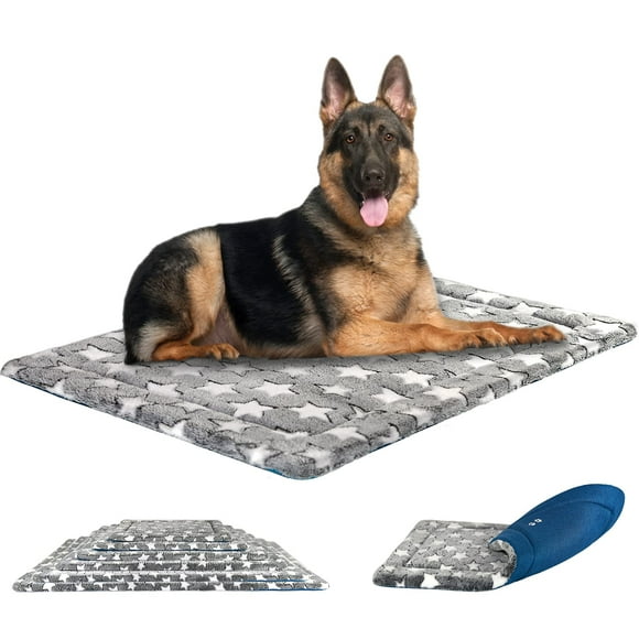 KROSER Lit pour Chien Réversible (Chaleur & Refroidissement), Tapis de Caisse Lavable en Machine, Tapis pour Petit à Grand Chien de 25lbs à 110lbs, pour Petits à XXX-Grands Chiens