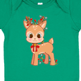 thumbnail image 4 of Inktastic Cute Christmas Reindeer with Christmas Lights Boys or Girls Baby Bodysuit, 4 of 5