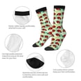 thumbnail image 3 of Vsdgher Red Ladybugs And Leaf Crew Socks for Men & Women, Breathable Casual Athletic Ankle Socks, 3 of 6