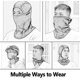 thumbnail image 4 of Negro Pasamontañas de motocicleta Invierno Hombres Mujeres para deportes al aire libre Polaina para el cuello Ciclismo Motocicleta Snowboard Esquí Ciclismo Polaina para el cuello reflectante A prueba de viento A prueba de polvo Transpirable Rojo Verde, 4 of 5