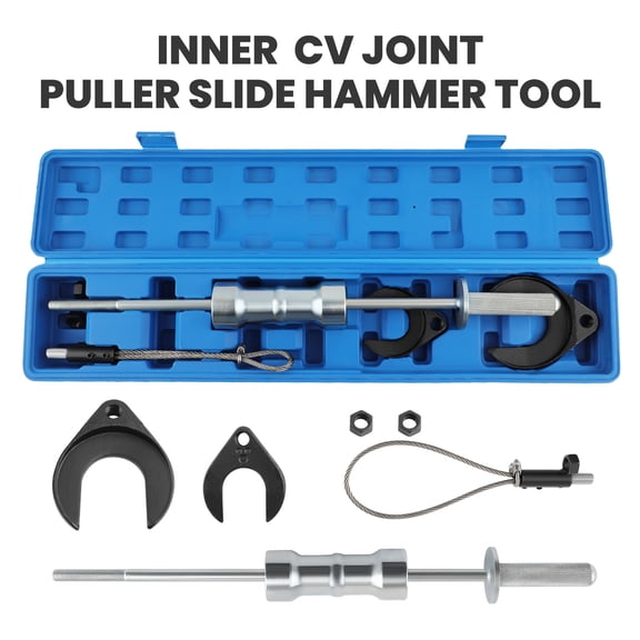 Professional Inner CV Joint Axle Puller Tool Kit with Slide Hammer, 63mm & 48mm Fork & Wire Puller, Universal for FWD Vehicle Half Shaft Removal, DIY & Mechanic Repair Set