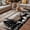 Brown, variant on Teal Brown Deer Silhouettes Outdoor Rug for Patio/Deck/Porch, Non-Slip Large Area Rug 3 x 5 Ft, Trees Wooden Retro Art Farmhouse Indoor Outdoor Rugs Washable Area Rugs, Camping Rug Carpet Runner