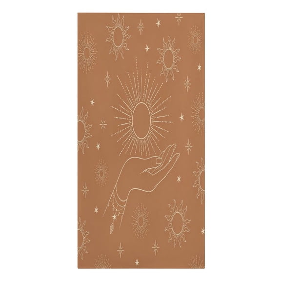 RKSupls Radiant Sun And Moon Microfiber Beach Towel Absorbent Compact Towels for Swimming Pool Beach Travel Things for Vacation Essentials Adult Gift,61.4×30.3Inch