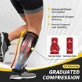 thumbnail image 4 of CAMBIVO Compression Socks for Men and Women, 2 Pairs Knee-High Support Stockings 15-20 mmHg for Nurses, Running, Travel, L/XL, 4 of 7