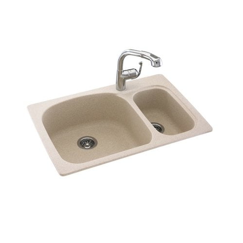 Swanstone Swanstone Classics 33'' x 22'' Large/Small Double Bowl Kitchen Sink