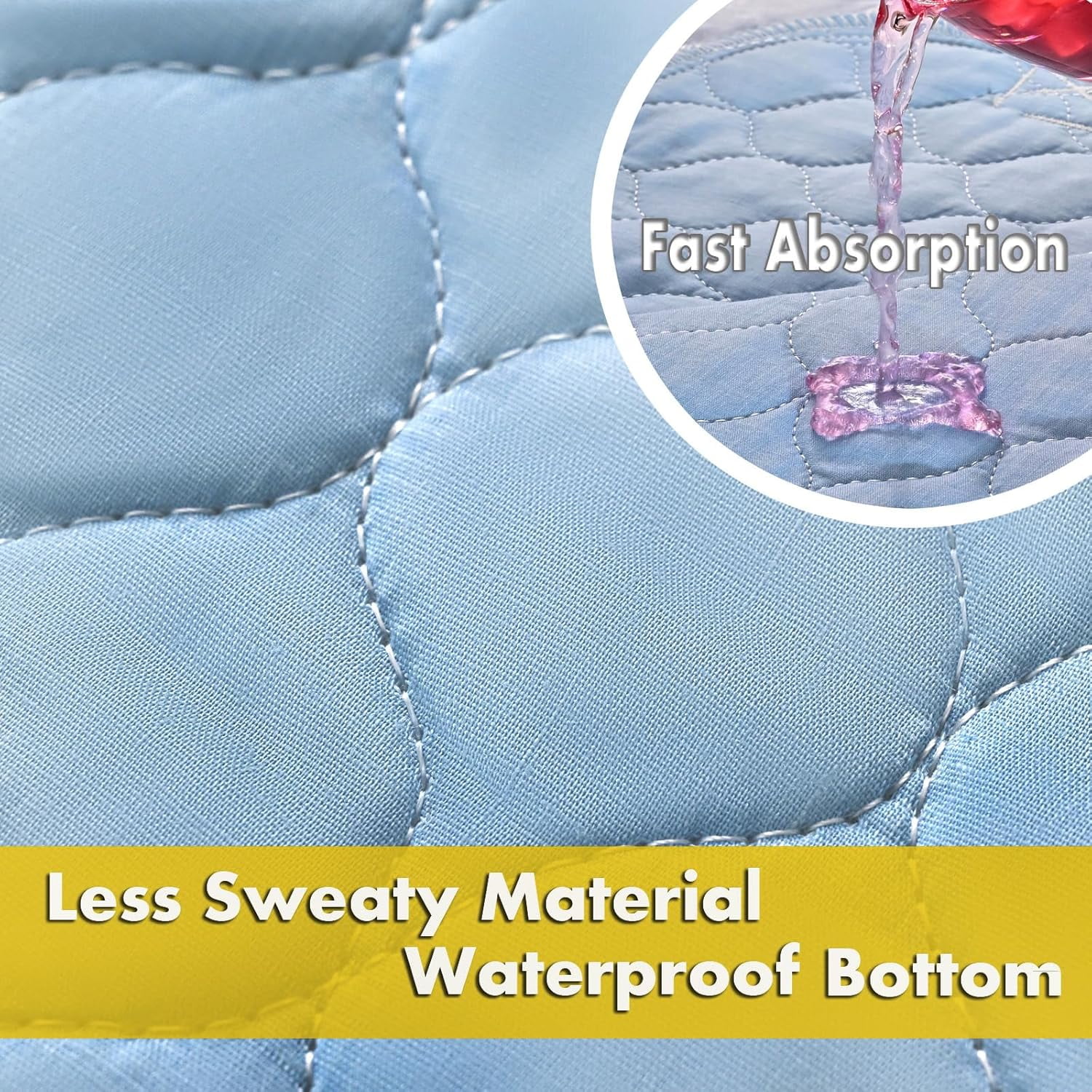 Positioning Bed Pad with 8 Handles, Ultra Absorbent Incontinence Underpad 36”x52” Extra Large Waterproof Reusable Transfer Pad for Adults and Elderly at Home & Hospital (Green 2 Pack)