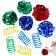 thumbnail image 3 of Gymnture 5pcs Cat Spring Toy Crinkle Balls Set - Interactive Random Color Cat Toys, 3 of 8
