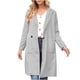 thumbnail image 2 of Puntoco Mujer Primavera y Otoño Solapa Lana Color Sólido Manga Larga Lana Bolsillo Largo Chaqueta Flash Picks Puntoco Puntoco-4731, 2 of 7
