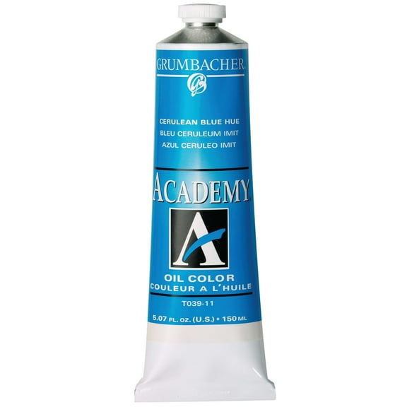 Grumbacher Academy Oil Color, 37ml Tube, Cerulean Blue Hue
