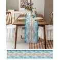 thumbnail image 6 of Table Runner Dresser Scarf 13 x 36 Inch Ocean Beach Teal Sea Waves Sand Table Runners Non-Slip Heat Kitchen Dining Table Decor for Indoor Outdoor Home Party Decoration, 6 of 7