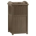 thumbnail image 2 of Suncast Trash Hideaway 33 Gallon Resin Wicker Outdoor Garbage Container (4 Pack), 2 of 6