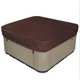 thumbnail image 1 of Cubierta para spa al aire libre Cubierta cuadrada para jacuzzi Cubierta impermeable para spa hecha de tejido de poliéster 190T Antipolvo Anti-UV con bolsa de almacenamiento, negro 207 × 207 × 30 cm, 1 of 3