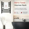 thumbnail image 4 of Heated Towel Rack for Bathroom - Matte Black Electric Towel Warmer Rack and Dryer 8 Bars, Wall Mounted, Plug-In or Hardwired 120V (Sierra), 4 of 12