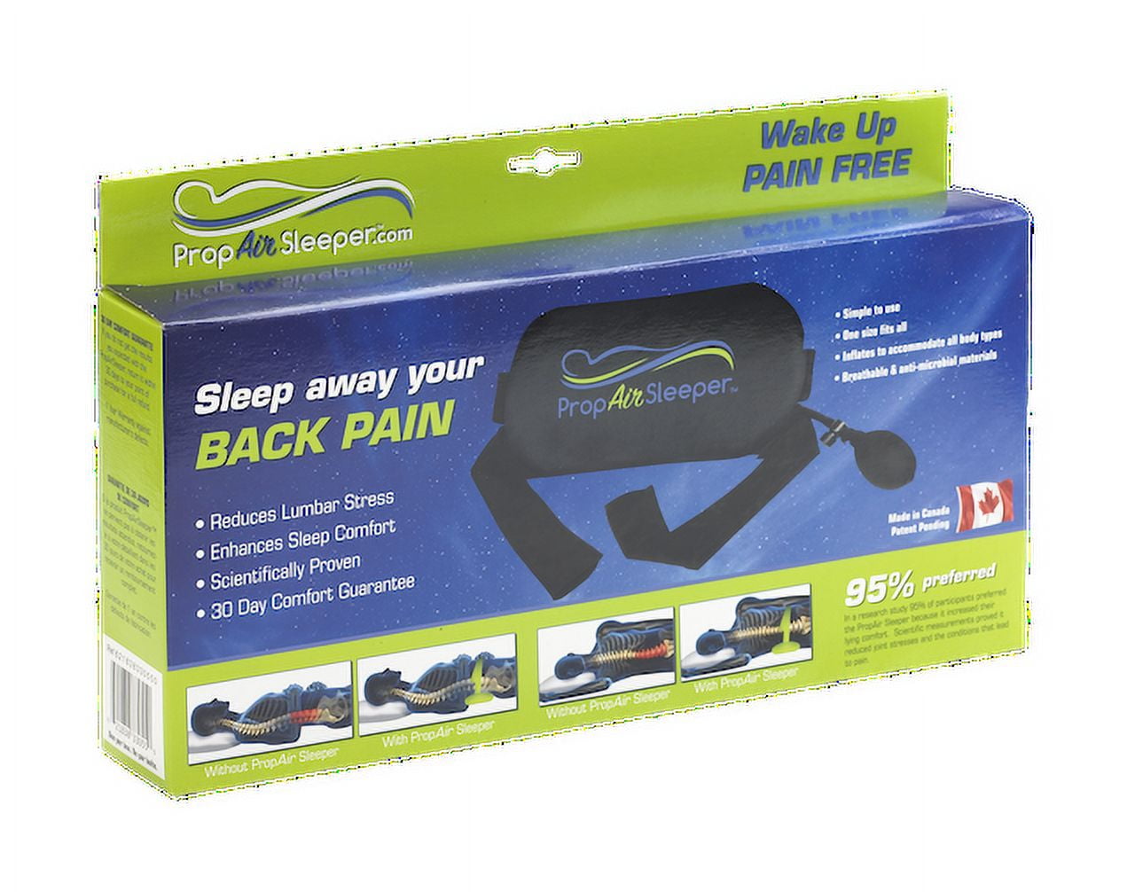 Innotech PropAir Sleeper Back Pillow - Black