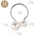 thumbnail image 2 of Napkin Rings, Silver Pearl Metal Napkin Rings (12pcs), 2 of 4
