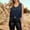Blue, variant on Women's V Neck Button Fringe Sleeveless Vest Solid Cropped Western Cowboy Casual Layering Waistcoat Jacket Rose Gold