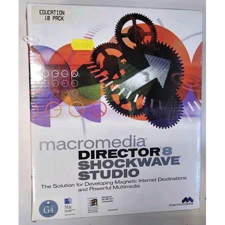 Macromedia Director 8 Shockwave Studio For Windows Edu 10 pack