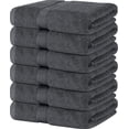 thumbnail image 1 of 6 Medium Bath Towels, 24 by 48 Inches, 100% Cotton Towels for Pool, Spa, Gym, Quick Drying and Absorbent, Grey, 1 of 7