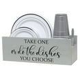 thumbnail image 4 of Wood Kitchen Organizer L "Take One or do the Dishes.." Black Script - Gray, 4 of 9