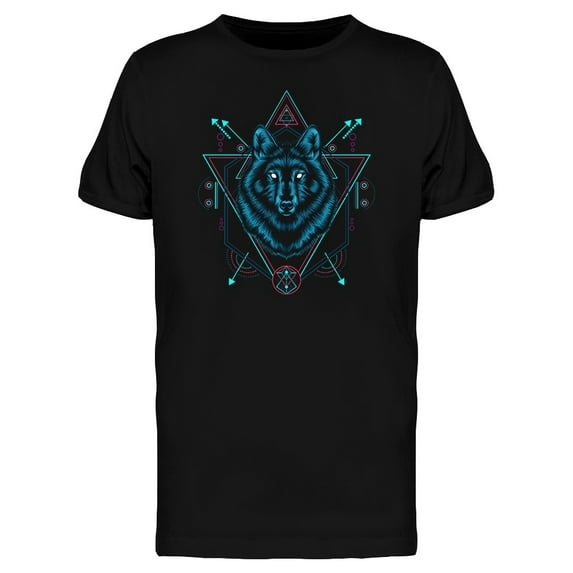 Geometry Wolf Animal T-Shirt Men -Image by Shutterstock, Male 3X-Large
