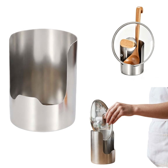 Multifunctional Kitchen Utensil Holder, Stainless Steel Vertical Storage Stand for Cabinet, Countertop & Kitchen Organization
