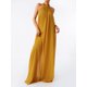 thumbnail image 5 of VISgogo Mono sin mangas con cuello halter para mujer con pierna ancha Color sólido Ropa de verano fresca sin espalda VISgogo moda, 5 of 9