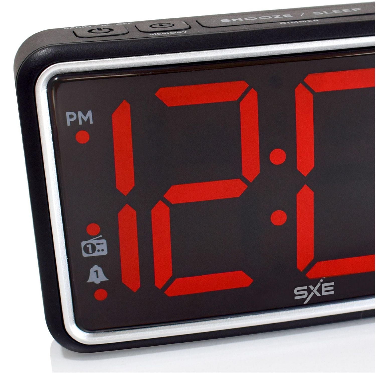 Radio-réveil SXE de 2.5 po à DEL avec 1 port de charge USB