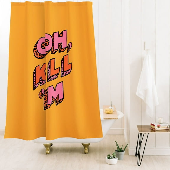 Society6 Jaclyn Caris Ooh Kill Em Shower Curtain 71" x 74"