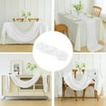 thumbnail image 4 of Anhility White Cheesecloth Table Runner Retro Gauze Fabric Table Runner Rustic Sheer Runner for Wedding Birthday Baby Shower Party Boho Table Decoration (35.43x157.48in), 4 of 6