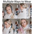 thumbnail image 5 of Lazos para el pelo para mujer: bandas elásticas para el pelo de satén de seda grandes, accesorios para el pelo, coleteros grandes y suaves de color blanco, 5 of 5