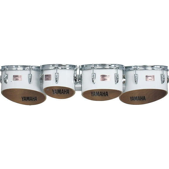 Yamaha Power-Lite Marching Tenors Drilled White 8, 10, 12, 13 in.