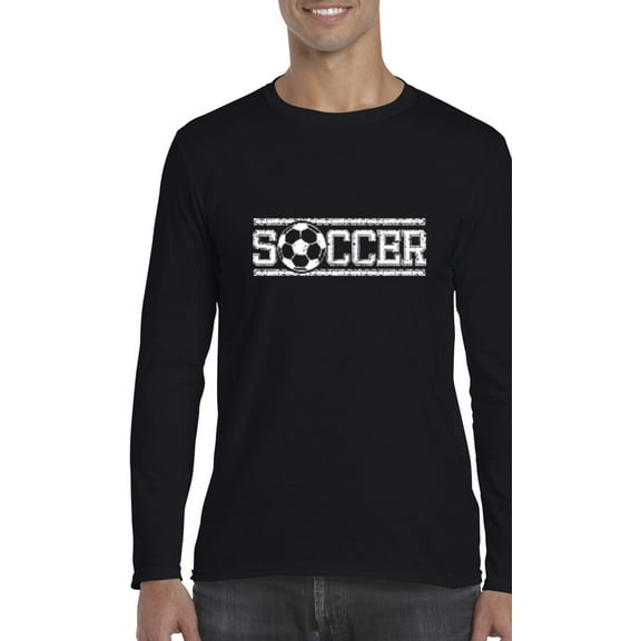Artix - Mens Long Sleeve T-Shirts, up to Size 5XL - Soccer Balls