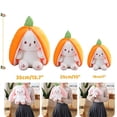 thumbnail image 3 of Peluche Mukorolee reversible con forma de zanahoria y fresa, conejito, 3 of 8