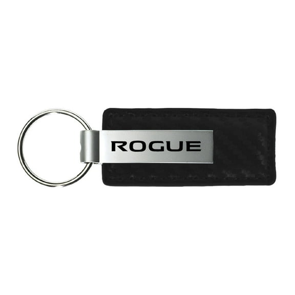 Nissan Rogue Carbon Fiber Leather Key Chain (Black)